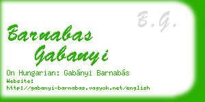 barnabas gabanyi business card