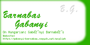barnabas gabanyi business card